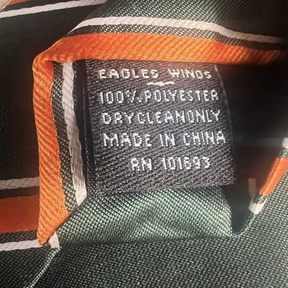 Miami Hurricanes UM‎ Men's Necktie College University Striped Green Neck Tie - Picture 4 of 4